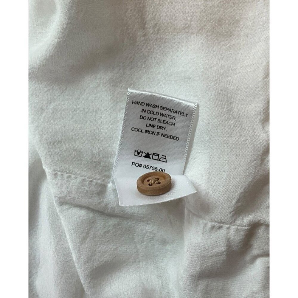 Show Me Your Mumu Size M Cherish Tank Top White Button Ruffle 100% Cotton - Picture 12 of 12